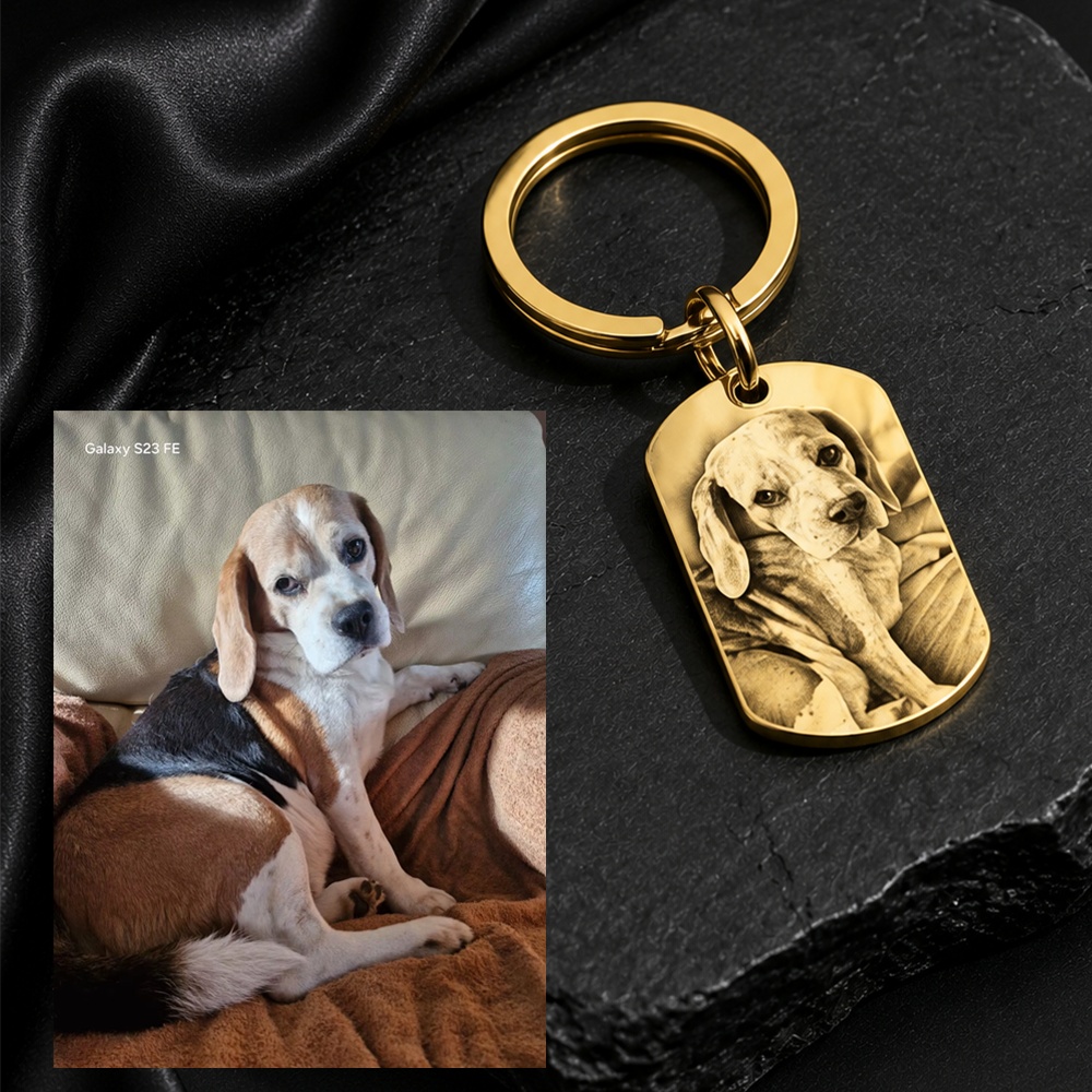 Photography Of War - Custom Engraved Pet Picture Military Tag