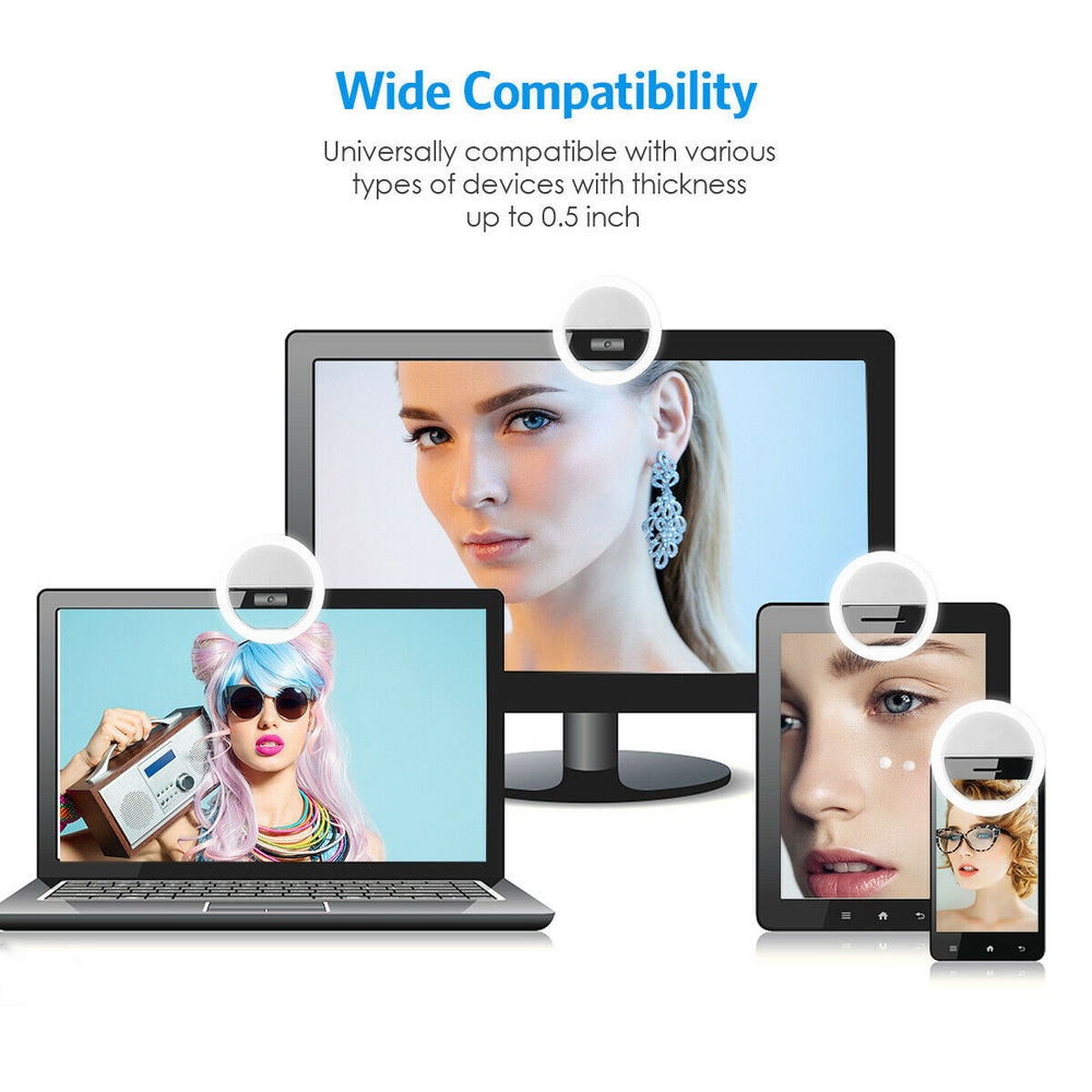 USB Rechargeable LED Selfie Ri - Photography Xiaomi ulasan dan harga