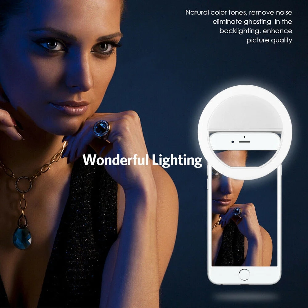 USB Rechargeable LED Selfie Ri - Photography Xiaomi ulasan dan harga