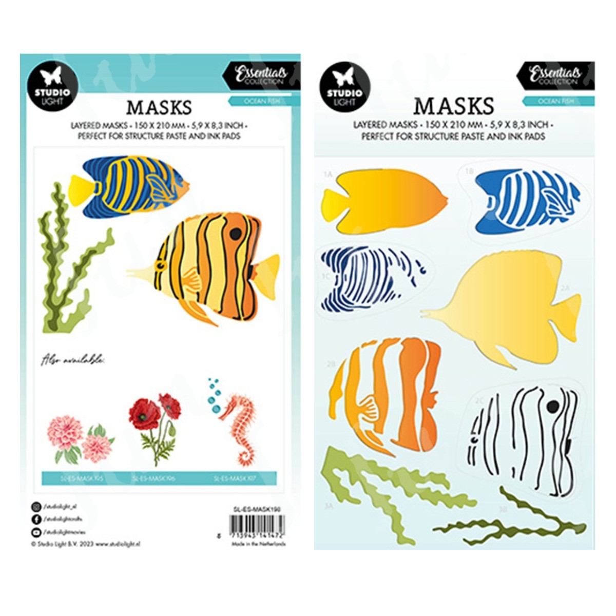 2023 New Ocean Fish Stencils M - Photography Triangle ulasan dan harga