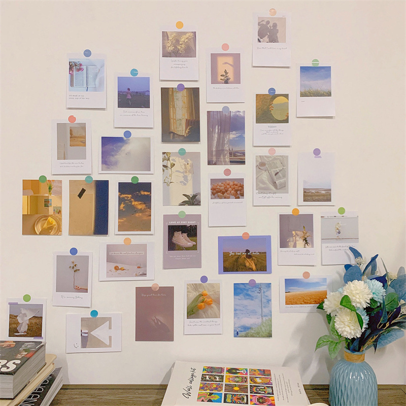 30Pcs Romantic Art Posters Sti - Photography Background ulasan dan harga