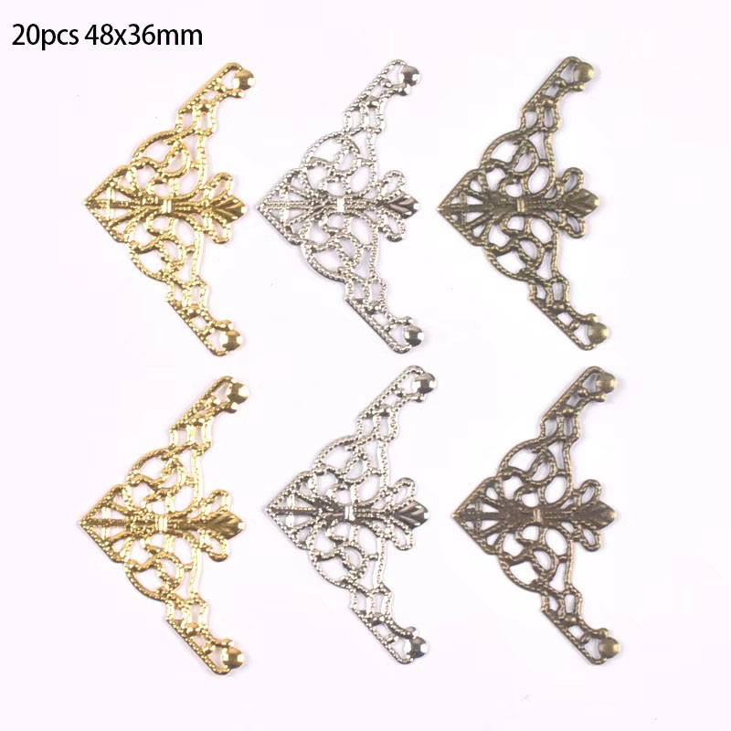 20pcs 3 color Filigree Wraps t - Photography Triangle ulasan dan harga
