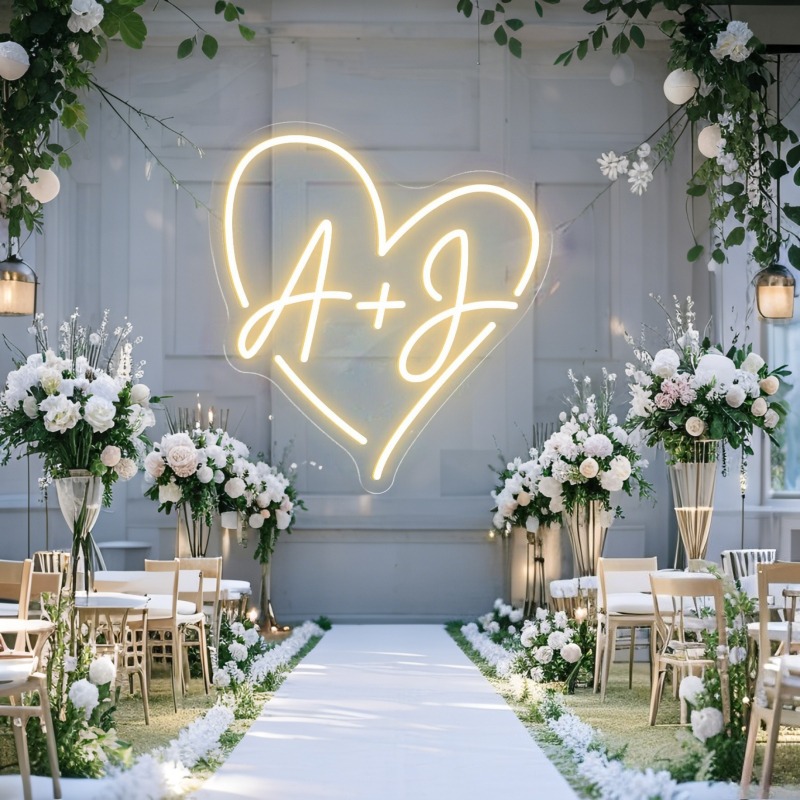 Custom Initials Heart LED Neon - Photography Graduation ulasan dan harga