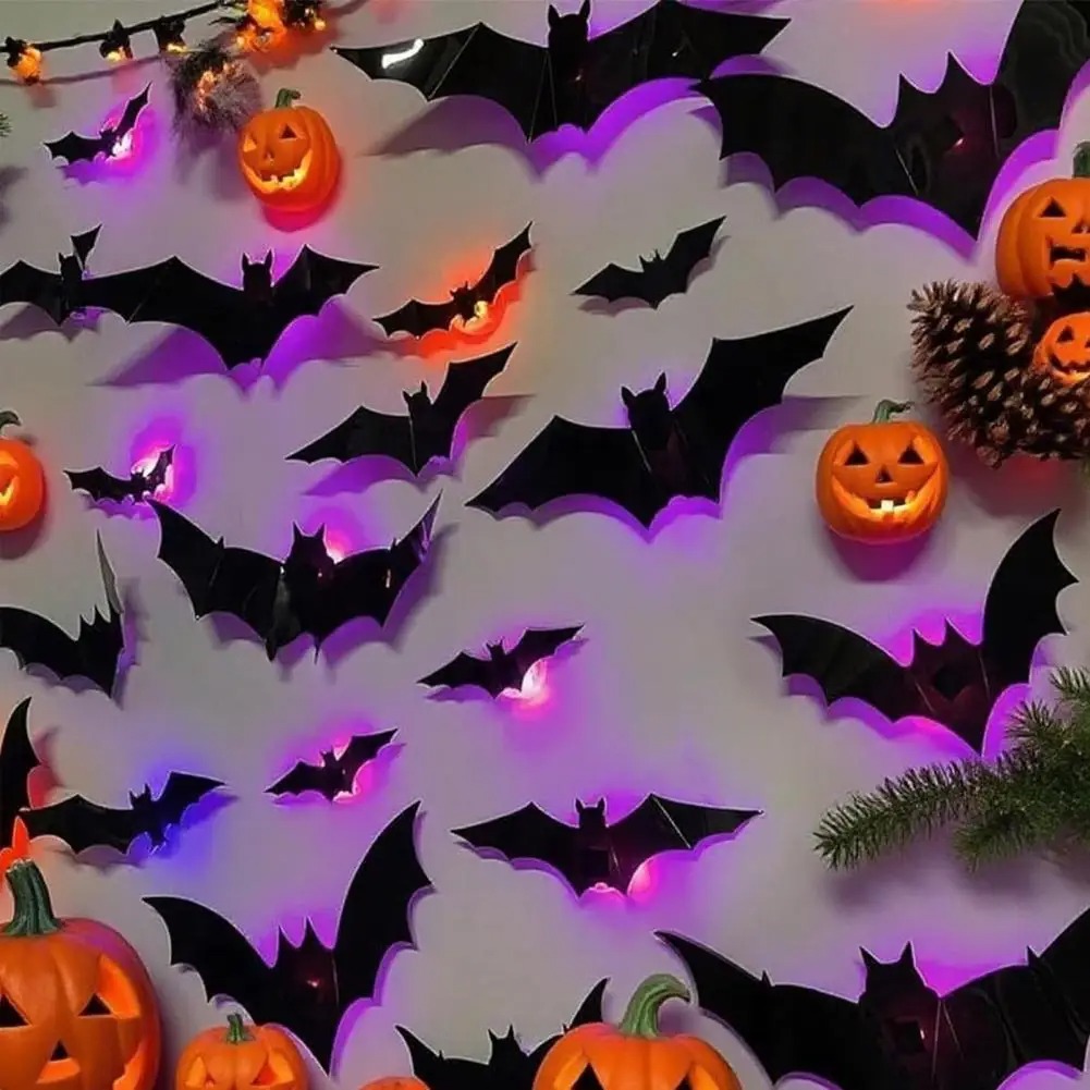 1-4Sets Halloween Glowing Bat  - Photography Website ulasan dan harga