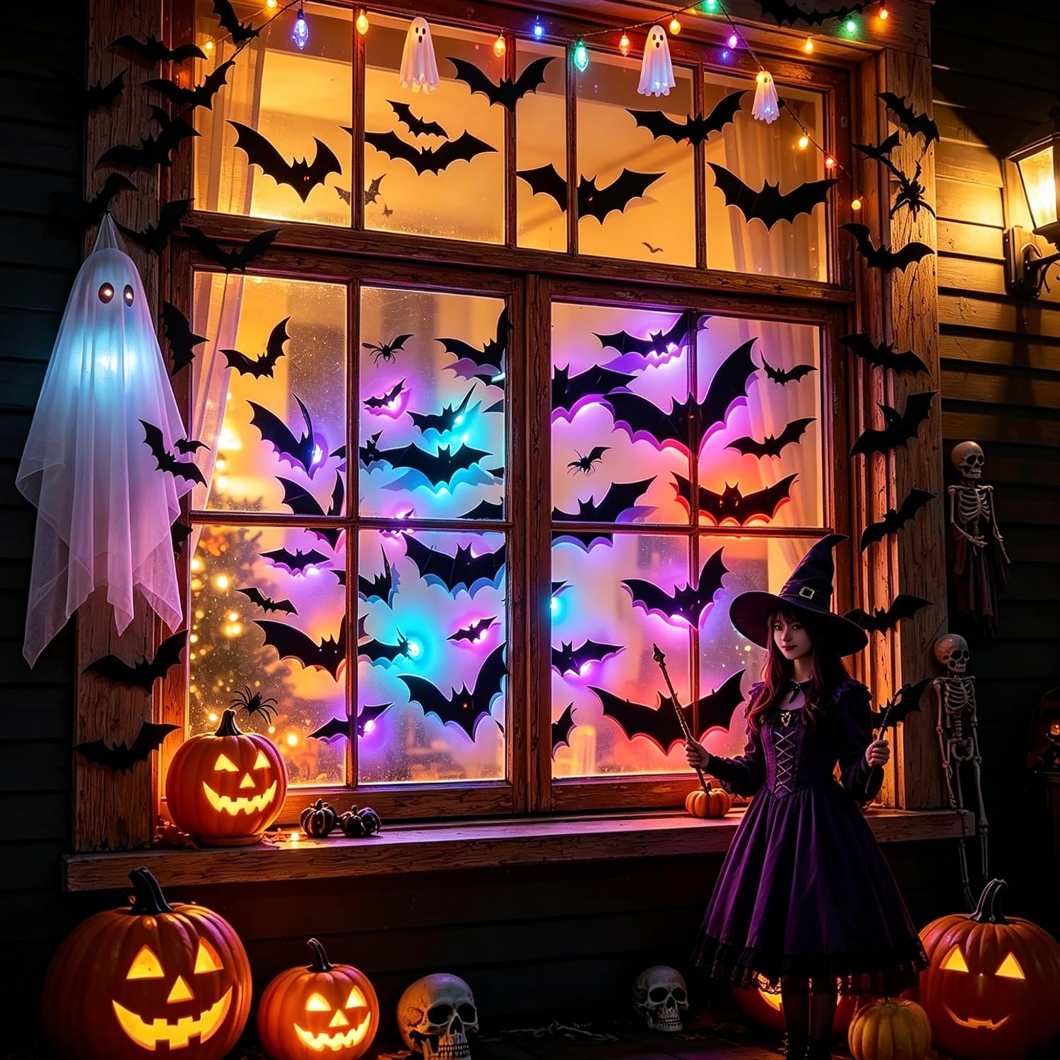 1-4Sets Halloween Glowing Bat  - Photography Website ulasan dan harga