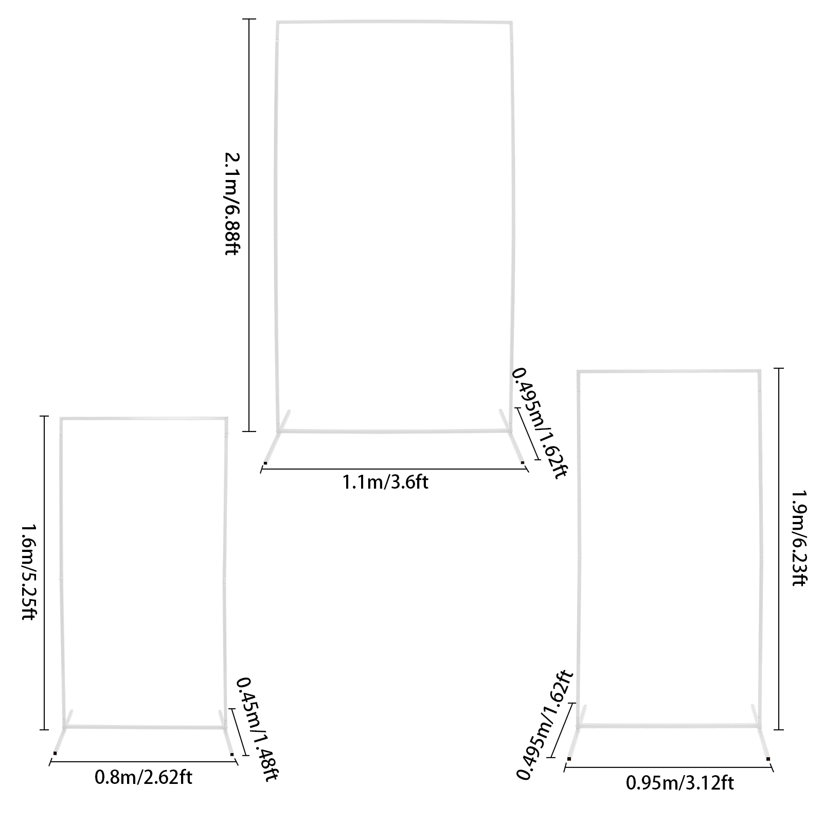 Rectangular Metal Backdrop Sta - Photography Website ulasan dan harga