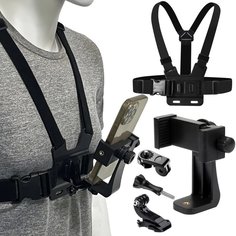 Phone Chest Strap Mount Belt f - Gopro Action Camera Hero 12 Black ulasan dan harga