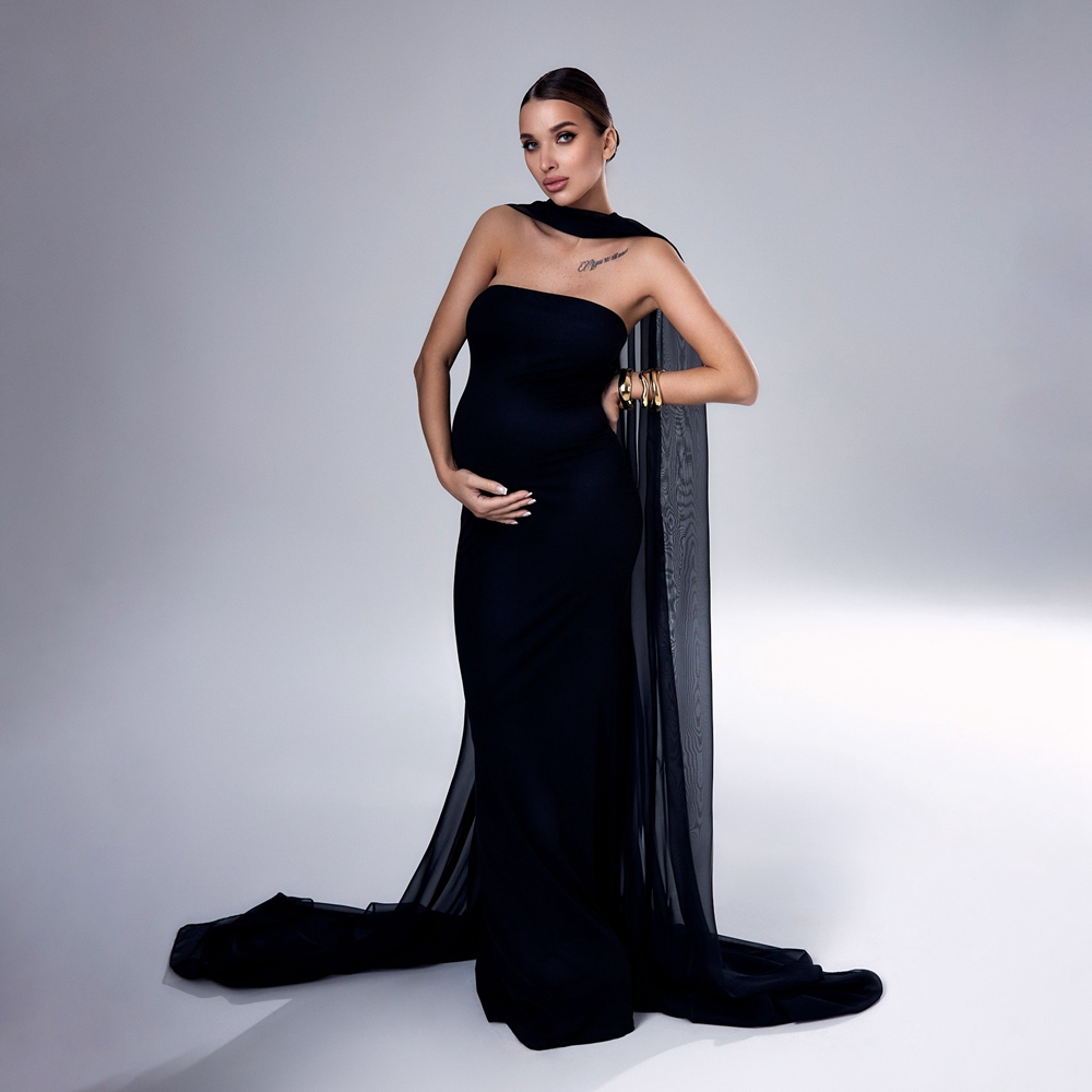 Black Shawl Maternity Photogra - Photography Club ulasan dan harga